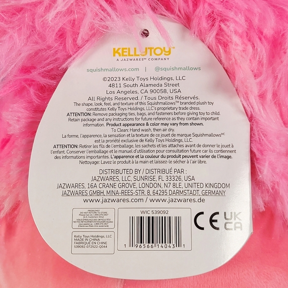 Squishmallow Caparinne the Bigfoot 11" UltraSoft Valentine's Day Toy Plu… - Picture 6 of 6